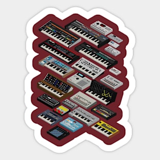 Synthesizers and Drum Machines Sticker